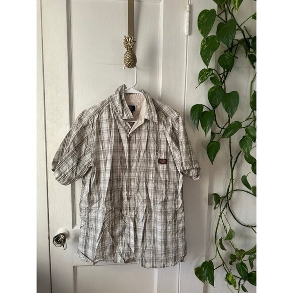 Dickies men’s size large short sleeve button-down shirt - Picture 1 of 8